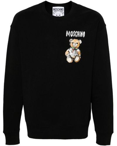Moschino Sweatshirt mit Teddy-Print - Schwarz