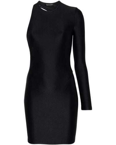 Balenciaga Asymmetric Mini Dress - Black