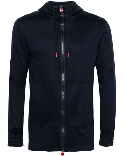 Kiton Umbi Katoenen Hoodie Met Rits - Blauw