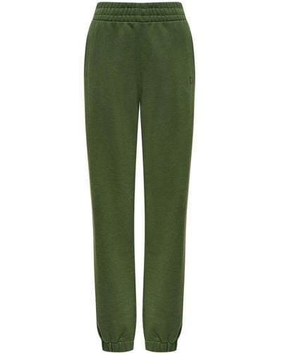 12 STOREEZ Logo-embroidered Organic-cotton Trousers - Green