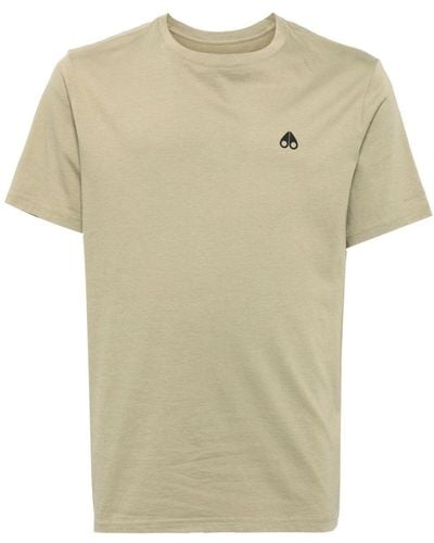 Moose Knuckles T-Shirt mit Logo-Print - Natur