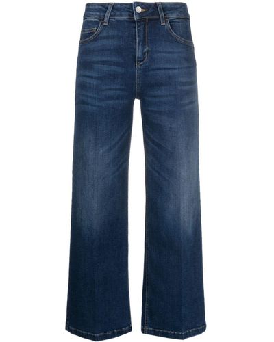 Liu Jo Halbhohe Cropped-Jeans - Blau
