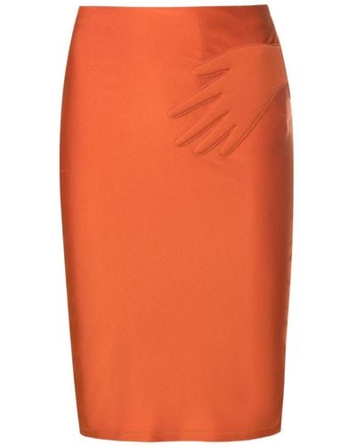 Adriana Degreas ハイウエスト スカート - オレンジ