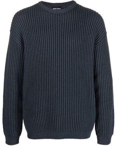 Giorgio Armani Chunky-knit Sweater - Blue