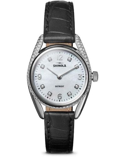 Shinola Reloj The Diamond Lug Derby de 30mm - Blanco