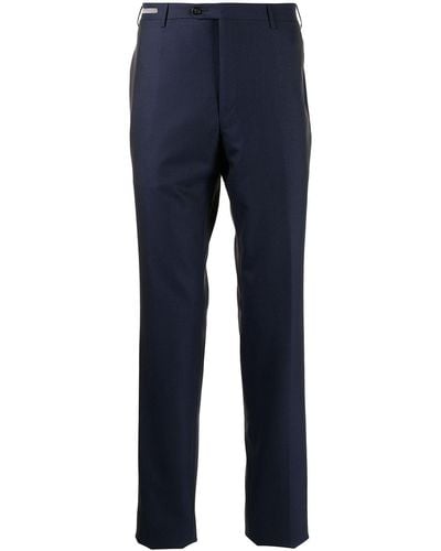 Corneliani Leader Super 160's Wool Pants - Blue