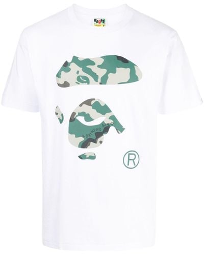 A Bathing Ape Thermography Ape Face Tシャツ - ブルー