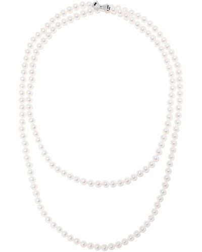 Tasaki 18kt White Gold 8.5mm Akoya Pearl Long Necklace 120cm - Multicolor