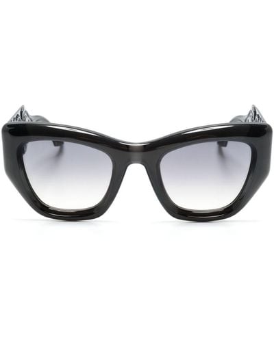Etro Logo-engraved Cat-eye Sunglasses - Black