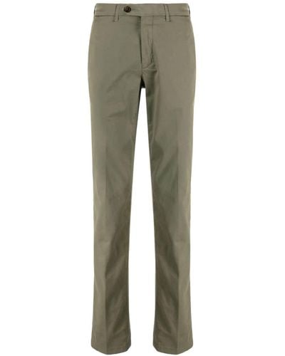 Canali Mid-rise Straight-leg Chino Trousers - Green