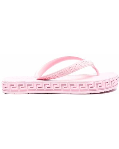 Versace Flip-Flops mit Logo-Prägung - Pink