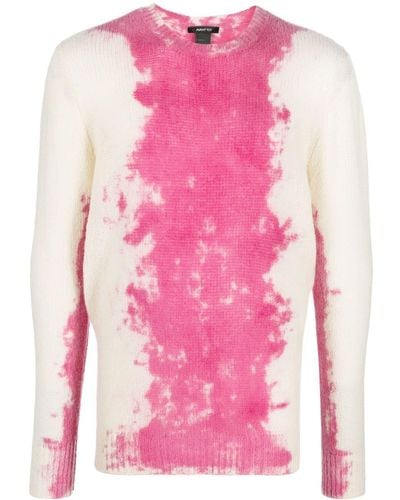 Avant Toi Paint-splatter Sweatshirt - Pink