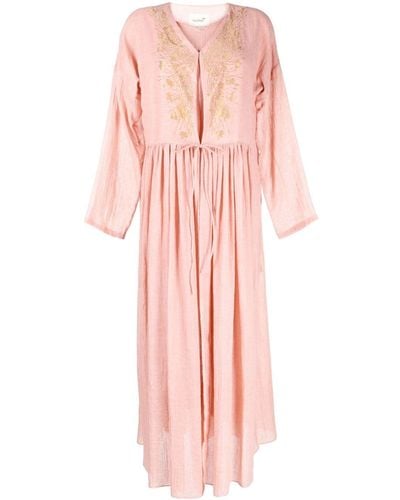 Bambah Stud-embellished Kaftan Dress - Pink