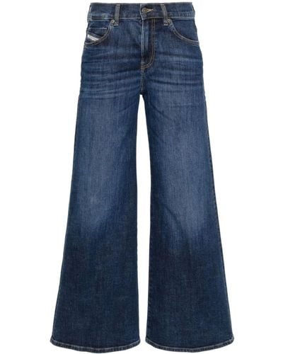 DIESEL 1978 D-akemi 0pfaz Low-rise Bootcut Jeans - Blue