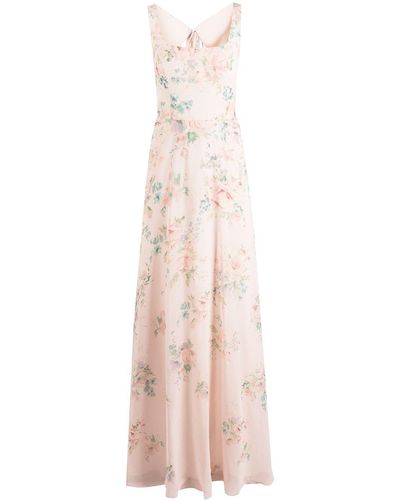 Marchesa Sorrento Kleid mit Blumen-Print - Pink