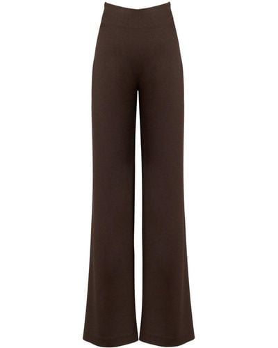 Silvia Tcherassi Palermo High-waisted Straight-leg Trousers - Brown