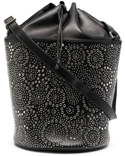 10 Corso Como Canopus Studded Bucket Bag - Black