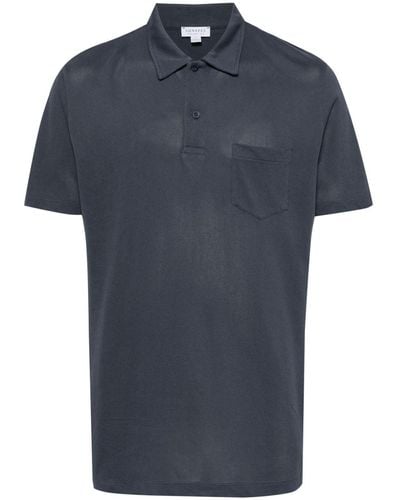 Sunspel Patch-pocket Polo Shirt - Blue