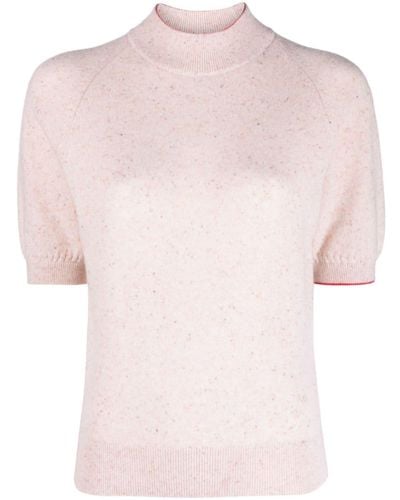 Victoria Beckham Short-sleeve Cashmere Sweater - Pink