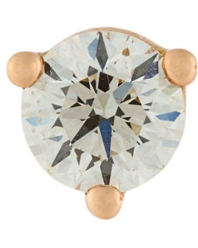 Delfina Delettrez 18kt Gouden Dots Solitaire Diamanten Oorbel - Wit