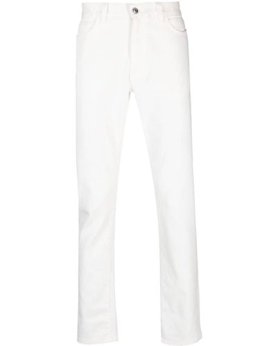 Zegna Mid-rise Straight-leg Jeans - White