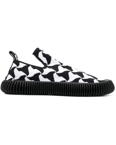 Bottega Veneta Ripple Pattern Slip-on Sneakers - Black