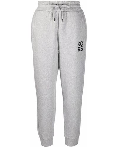 Michael Kors Pantalones de chándal con logo y cordones - Gris