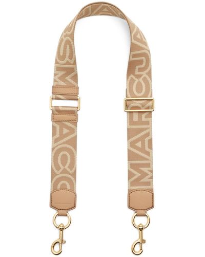 Marc Jacobs The Outline Logo Webbing Strap - White