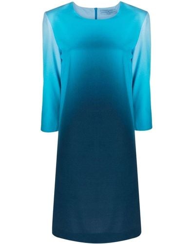 Ermanno Scervino Gradient-print Dress - Blue