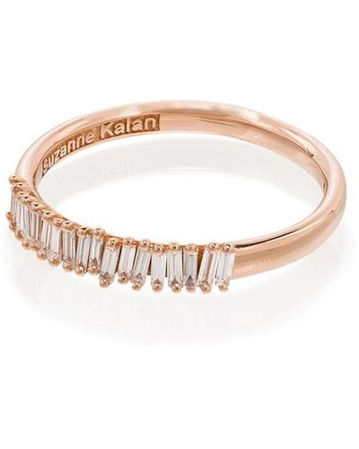 Suzanne Kalan 18kt Rose Gold Half Eternity Diamond Ring - Metallic