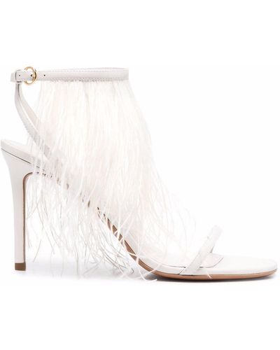 Emilio Pucci Feather High-heel Sandals - White