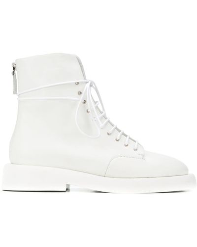 Marsèll Back Zip Fastening Boots - White