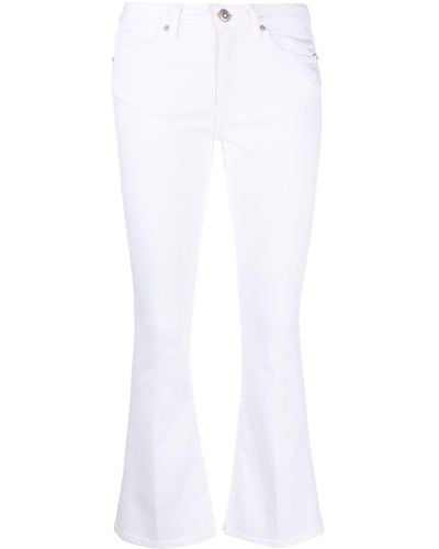 Dondup Flared-cuff Cropped Jeans - White