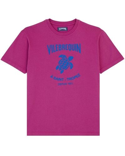 Vilebrequin Logo-print cotton T-shirt - Pink