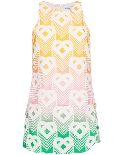 Casablancabrand Gradient heart-print sleeveless dress - Grün