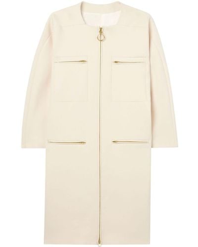 St. John Stretch-crepe Single-breasted Coat - Natural