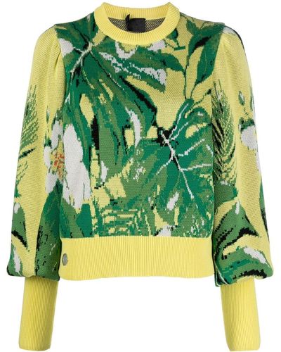 Philipp Plein Hawaii Patterned-jacquard Sweater - Green