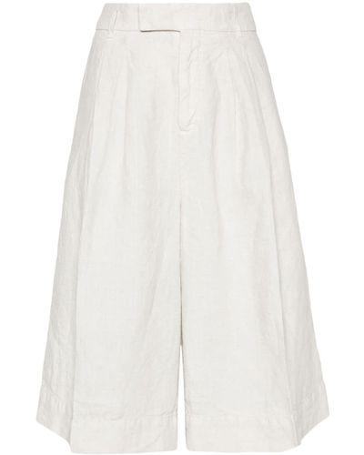 Briglia 1949 Marie Linen Bermuda Shorts - White