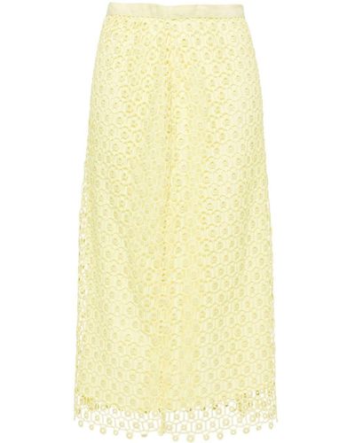 Jonathan Simkhai Karolina Crochet Midi Skirt - Yellow