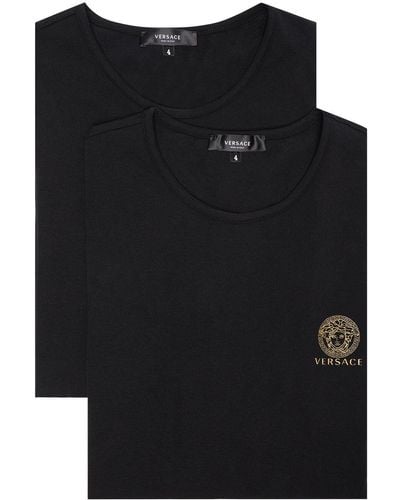 Versace T-shirt Medusa con stampa - Nero