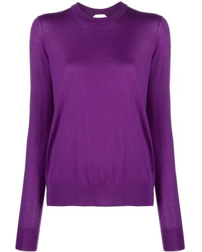 Zadig & Voltaire Emma Open-back Wool Sweater - Purple