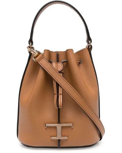 Tod's Leren Bucket-tas - Bruin