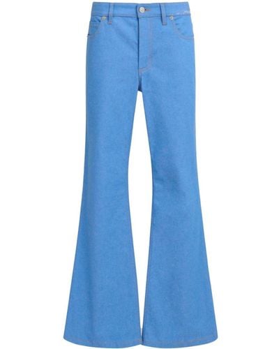 Marni Low-rise Flared Trousers - Blue