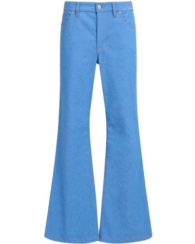 Marni Pantalones acampanados de talle bajo - Azul