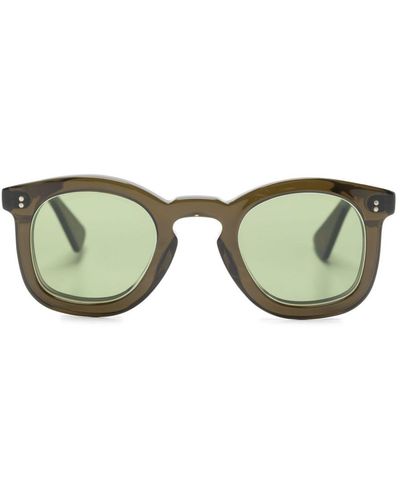 Lesca Round-frame Sunglasses - Green