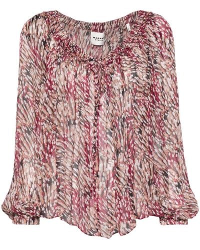 Isabel Marant Schulterfreie Vutti Bluse - Rot