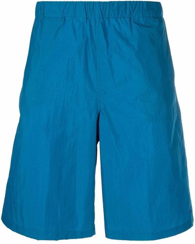 Hevò Bermuda Shorts Met Elastische Taille - Blauw