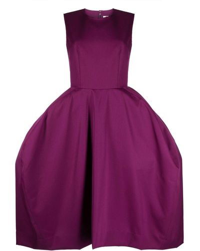 Comme des Garçons Puffball Sleeveless Midi Dress - Purple