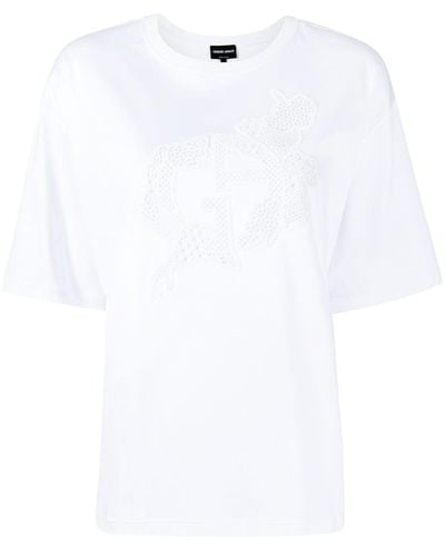 Giorgio Armani T-Shirt mit Logo-Print - Weiß