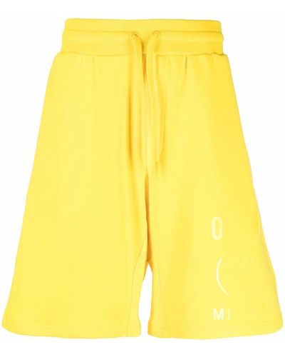 Moschino Pantalones cortos de deporte con logo - Amarillo